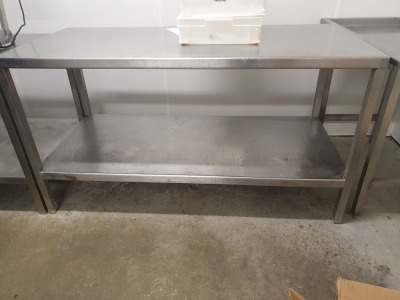 Stainless Steel Table with Shelf - 1680mm x 760mm x 900mm Tall