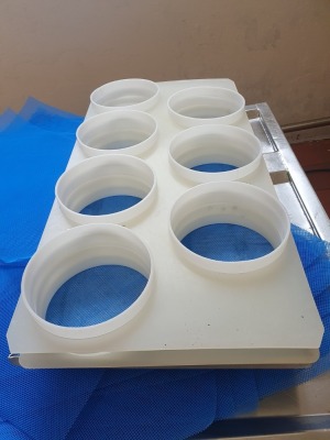 Approximately 50 Plastic Round Cheese Moulds - 7 Cheese per Mold