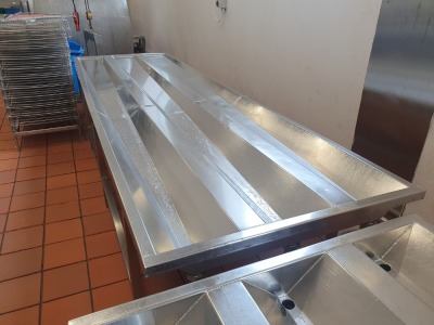 Stainless Steel Draining Table 3700mm x 1150mm x 700mm Tall - 2