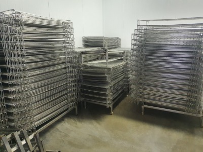 Large Quantity Stainless Steel Cheese Draining Racks - 980mm x 560mm - 3