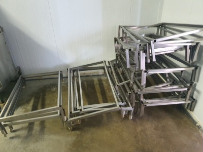 Large Quantity Stainless Steel Cheese Draining Racks - 980mm x 560mm - 5
