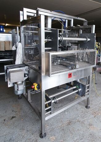 Yorkshire Packaging Systems type 160 Stainless Steel Shrinkwrapper and Heat Tunnel - 21 Bottles in 3 x 2 Format