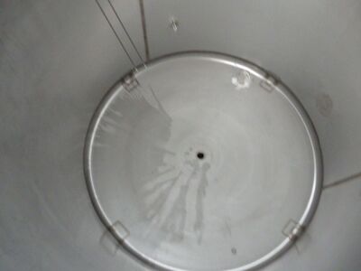 3000 Litre Stainless Steel Single Skin Tank with Top Manway 2.1m x 1.6m Diameter - 3