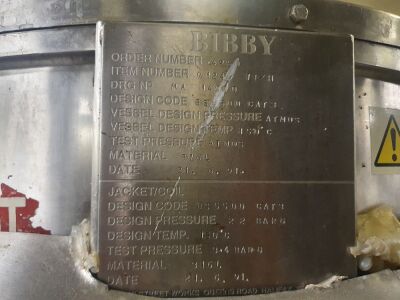 Bibby 200 Litre Stainless Steel Jacketed Hemispherical Pan - 2