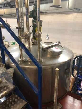 2007 Northern Fabrications 5,000 Litre Mixing Vessel with Lightnin Flameproof Mixer on Load Cells