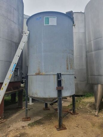 Stainless Steel Vertcial Cylindrical Single Skin Mix Tank with Coned Base