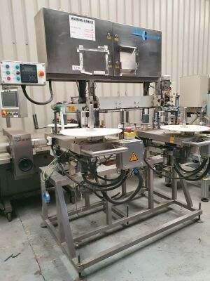 Graham Captain Stainless Steel Twin Head Labeller with top hold conveyor - 2