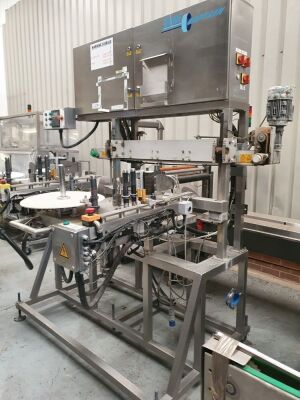 Graham Captain Stainless Steel Twin Head Labeller with top hold conveyor - 3