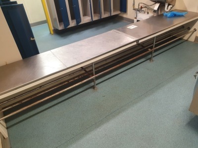 Stainless Steel Bench 3300mm x 500mm x 500mm Tall