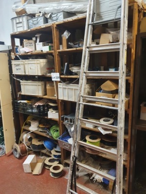 2 Shelves of Assorted Electrical Spares and Cable