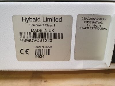 Hybaid type Shake and Stack Oven serial no - 9934 - 4