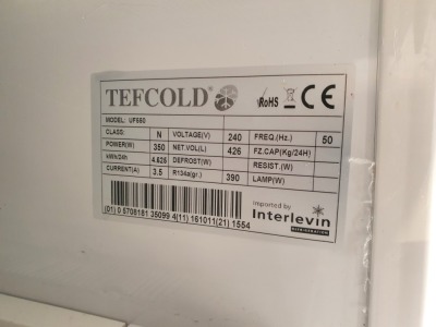 Tefcold Model UF550 Ypright Laboratory Freezer - 3