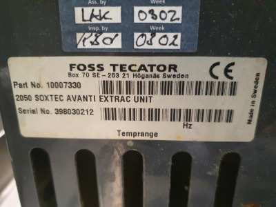 Foss Control Unit Soxtec 2050 Avanti Auto Extraction Unit Foss Tecator - Broken Glass Door - 6