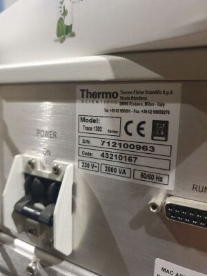 Thermo Scientific type Trace1310 Gas Chromotograph serial no 712100963 with AI/AS 1310 Tower serial no 420126147 - 2