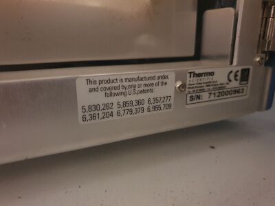 Thermo Scientific type Trace1310 Gas Chromotograph serial no 712100963 with AI/AS 1310 Tower serial no 420126147 - 6