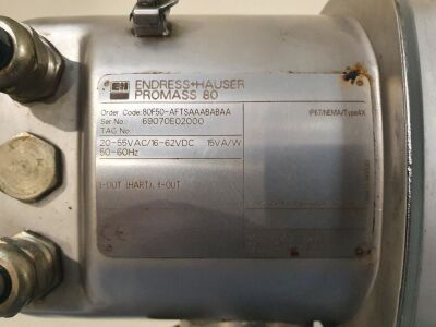 Endress & Hauser Promass 80 2" Flow Meter with Display - 3