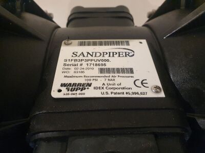 2010 Sandpiper Double Diaphragm Pump Model S1FB3P3PPUV000 - 2