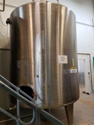 12,700 Litre Stainless Steel Single Skin Tanks with Bottom Manway.