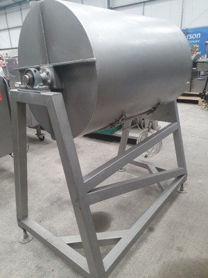 Stainless Steel Tumbler Mixer with discharge into tote bin - 4