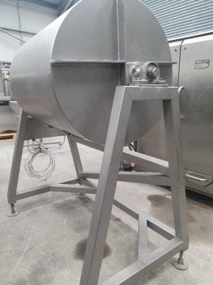 Stainless Steel Tumbler Mixer with discharge into tote bin - 5