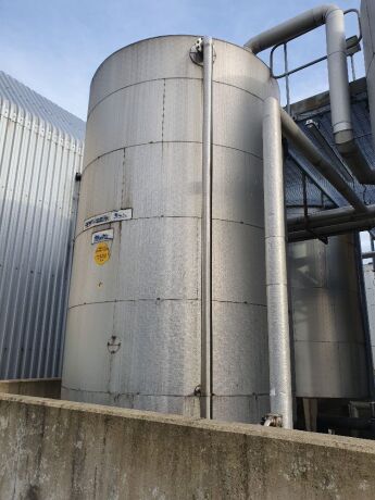 Sapphire 25,000 Litre 316 Stainless Steel Vertical Cylindrical Tank with Bottom Manway
