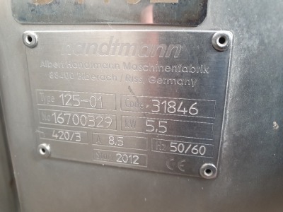 Handtmann AL Linker Type 125-01 Sn 16700329 - 6
