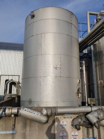 Sapphire 25,000 Litre 316 Stainless Steel Vertical Cylindrical Tank with Bottom Manway 