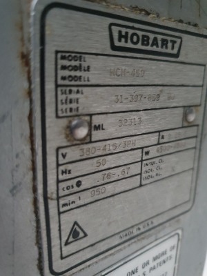 Hobart Model HCM 450 Vertical Cut Mixer S/N 31-397-859-UJ - 3