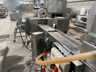 Complete Battering Breading Line 200mm wide comprising Koppens ER200 Batterer & PR200 Breader & Fryer - 15