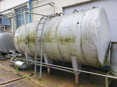 Stainless Steel Insulated Horizontal Tank with top manway circa 9,000 litres 4000 mm x 1800 mm x 2400 mm high - 2