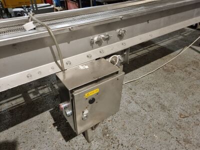 Stainless steel wire mesh conveyor length 4 meters, belt width 25cm - 2