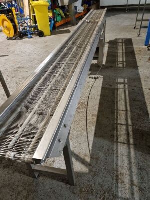 Stainless steel wire mesh conveyor length 4 meters, belt width 25cm - 3