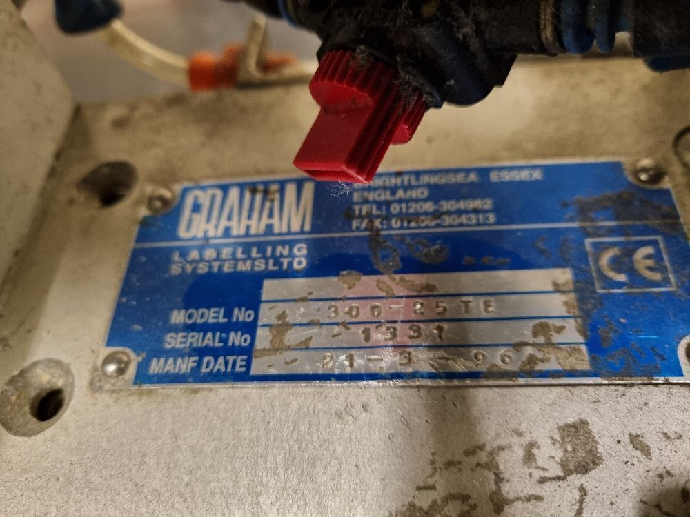 Graham Labelling Systems Model 300-25 overhead labeller with Ice Zodiac ...