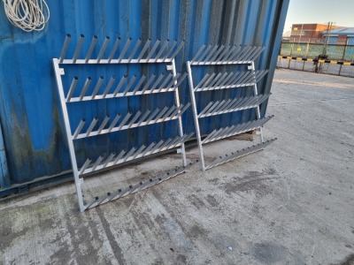 2 off Stainless Steel Wall Mounted Wellie Boot Holders - 30 Pairs Each