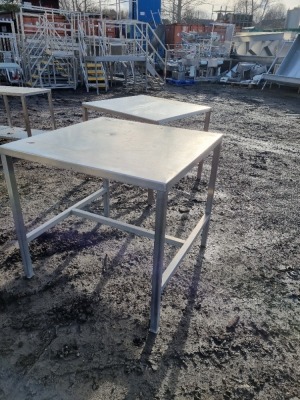 2 off Stainless Steel Preparation Tables