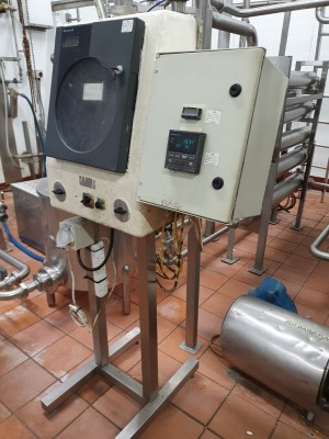APV Cheese Milk Pasteuriser 17,000 LPH Comprising APV N35 Heat Exchanger, 2 x Puma Pumps, Balance Tank, Hot Water Set, Holding Tube & Control Panel - 6