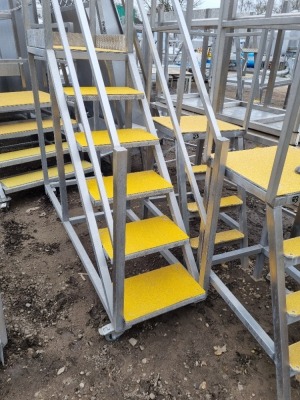 Mobile Stainless Steel 6 Step Gantry Platform - 2