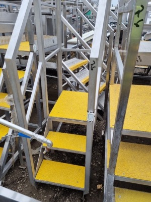 Stainless Steel Mobile 4 Step Gantry Platform and another - 3