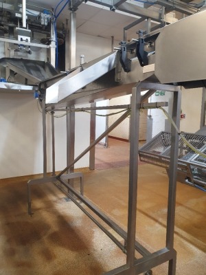 Stainless Steel High Level Belt Conveyor with Manual Reject - Belt width 270mm - 2