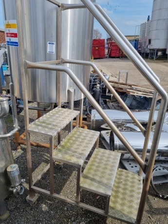 Stainless Steel Mobile 4 Step Gantry Platform and another