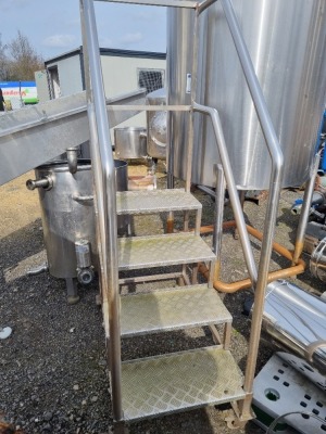 Stainless Steel Mobile 4 Step Gantry Platform and another - 3