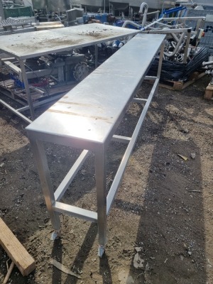 Mobile Stainless Steel Table and Stainless Steel 6 Shelf Trolley and Stainless Steel Sink