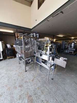 Yorkshire Packaging Systems type 160 Stainless Steel Shrinkwrapper and Heat Tunnel - 21 Bottles in 3 x 2 Format - 3