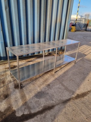Stainless Steel Preparation Table with Shelf