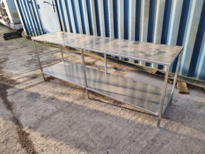 Stainless Steel Preparation Table with Shelf - 2
