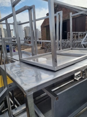 2 off Stainless Steel Preparation Tables