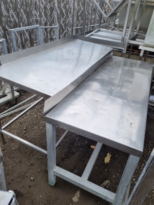 2 off Stainless Steel Preparation Tables