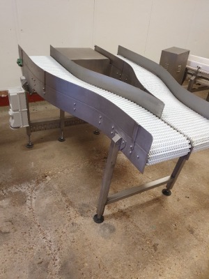 Stainless Steel Converging Conveyor Belt width 300mm - 2