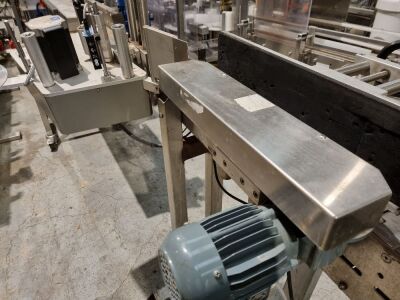 2018 Atwell Self Adhesive Label Applicator with Section of Steel Slat Conveyor - 7