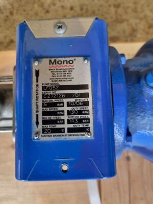2006 Mono Pump Model LF052 Atex Rated - 2